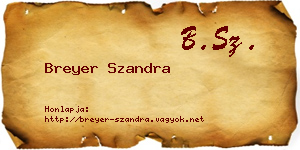 Breyer Szandra névjegykártya